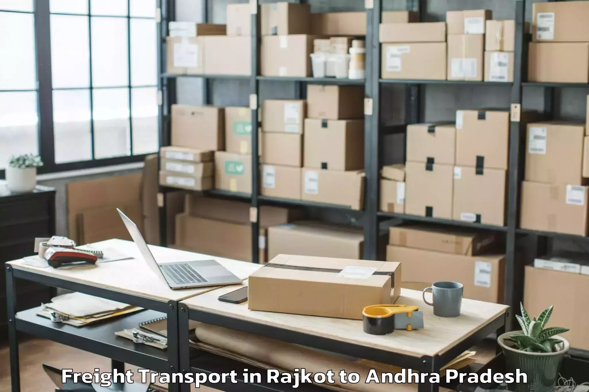 Professional Rajkot to Nuzendla Freight Transport